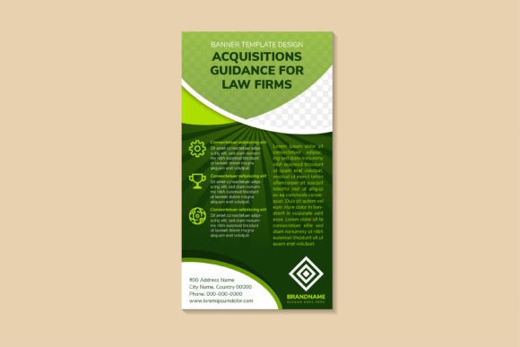 Acqusitions Guidance Vertical Banner for Print Templates and Graphics