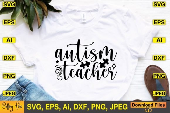 Autism Teacher SVG Design for Crafts and Graphics