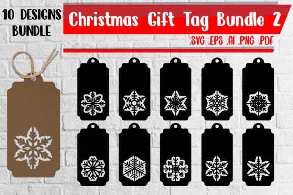 Christmas Gift Tags Bundle 2 - Graphics for Crafts