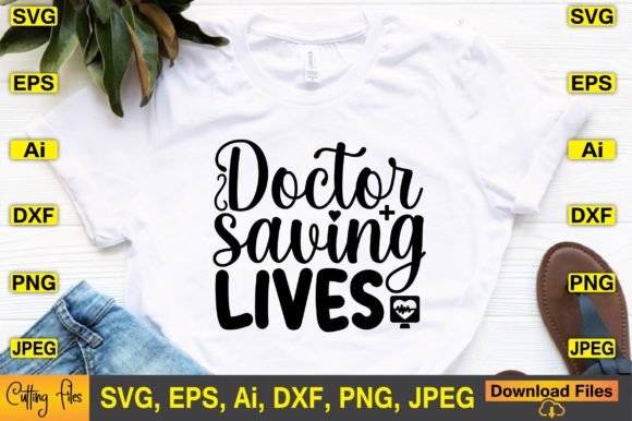 Doctor Saving Lives SVG Design for Crafts and Graphics