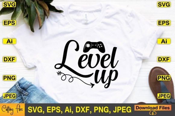 Level Up SVG Design for Crafts and Graphics