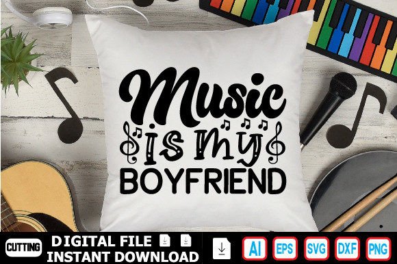 Music is My Boyfriend Graphics for Blog and Website Design